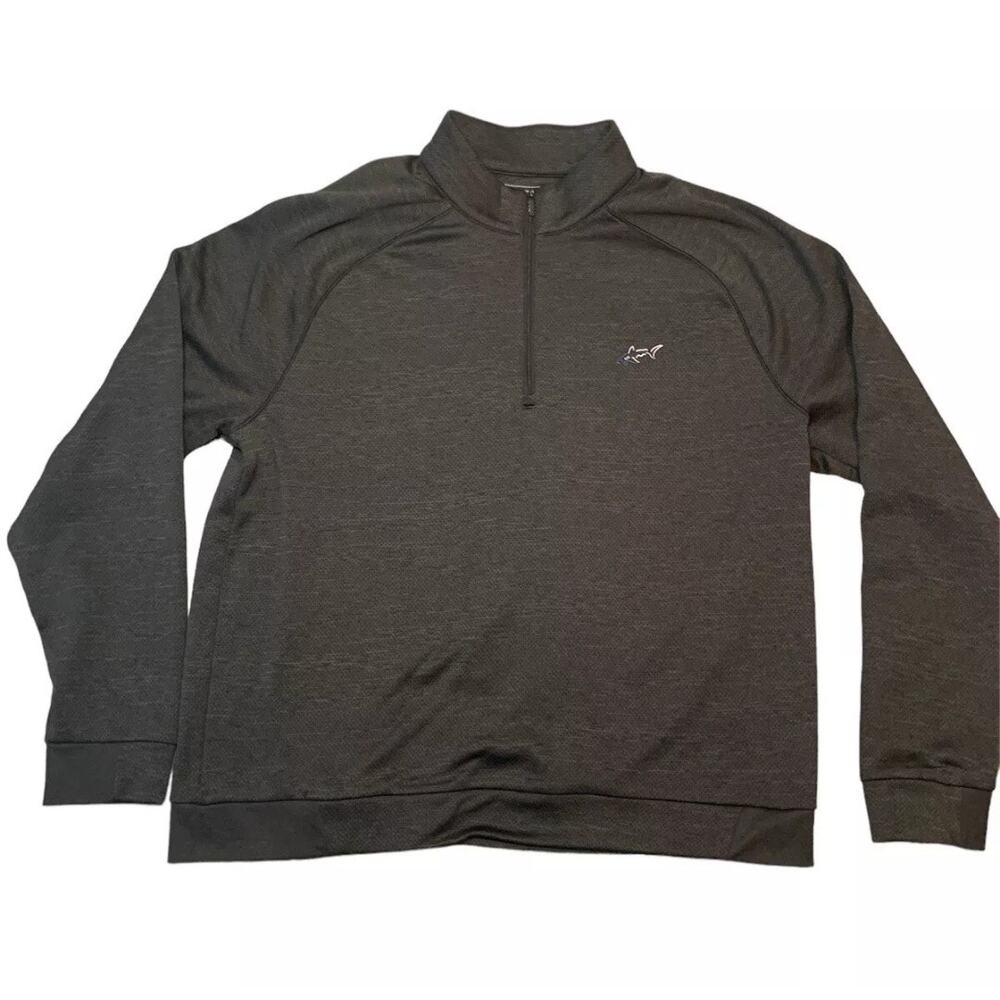 Greg Norman Performance Quarter Zip Pullover-Black-Men's Size L‎